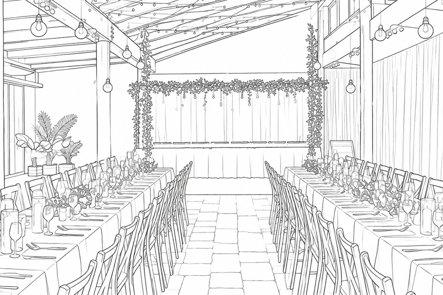 Illustration of the Fergusson Winery reception